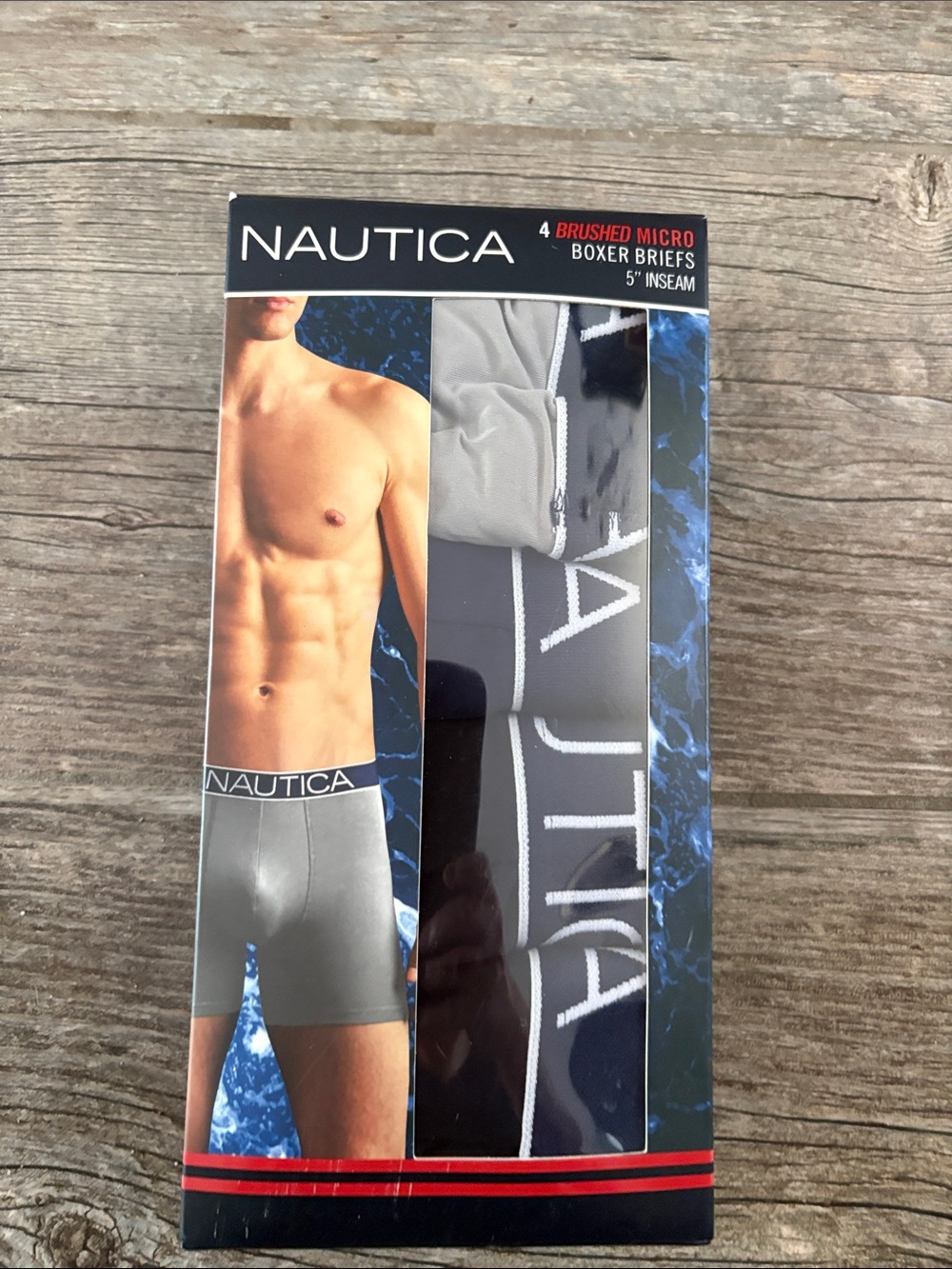 Nautica Brushed Micro Boxer Briefs - XL 40-42 NWT -4 Pack